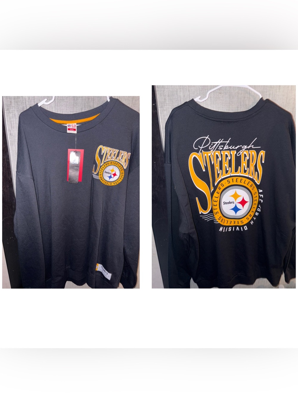 NFL Pittsburgh Steelers Black and Gold Crewneck Sweatshirt